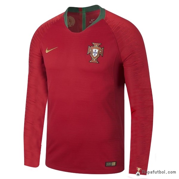 Camiseta Portugal Replica Primera Ropa Manga Larga 2018 Rojo